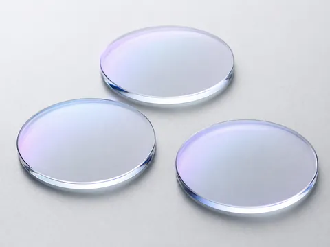 Clear 1.60 aspheric UV420 blue-cut optical lens blanks with blue-violet coating reflections