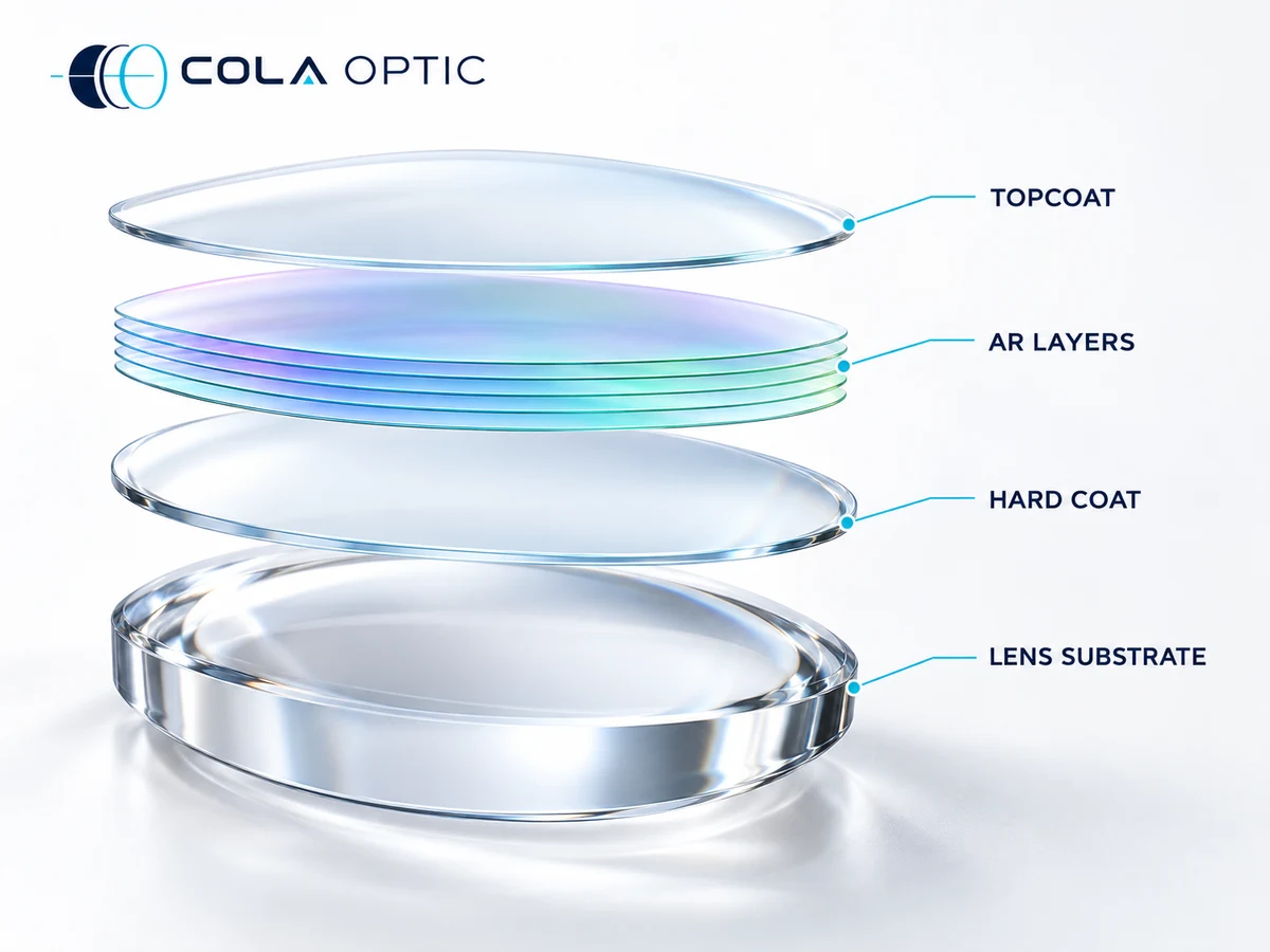 Anti-Scratch Lenses: Specify the complete coating stack