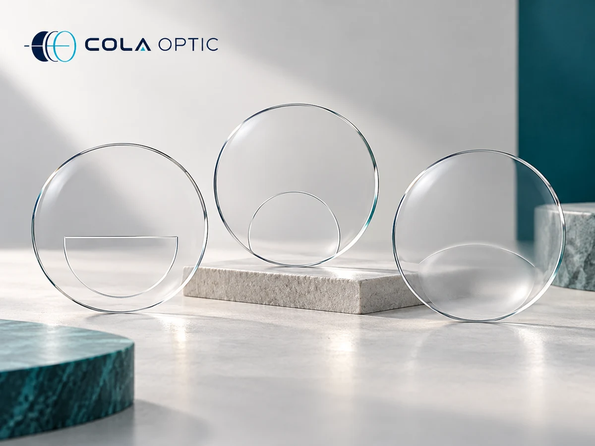 Bifocal Optical Lenses — Round, Flat & Blended - Bifocal Lenses — COLA OPTIC branded product illustration