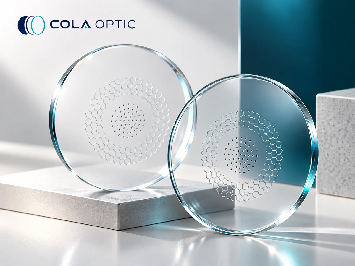 Honeycomb Surface Optical Lenses - Honeycomb Lenses — COLA OPTIC branded product illustration