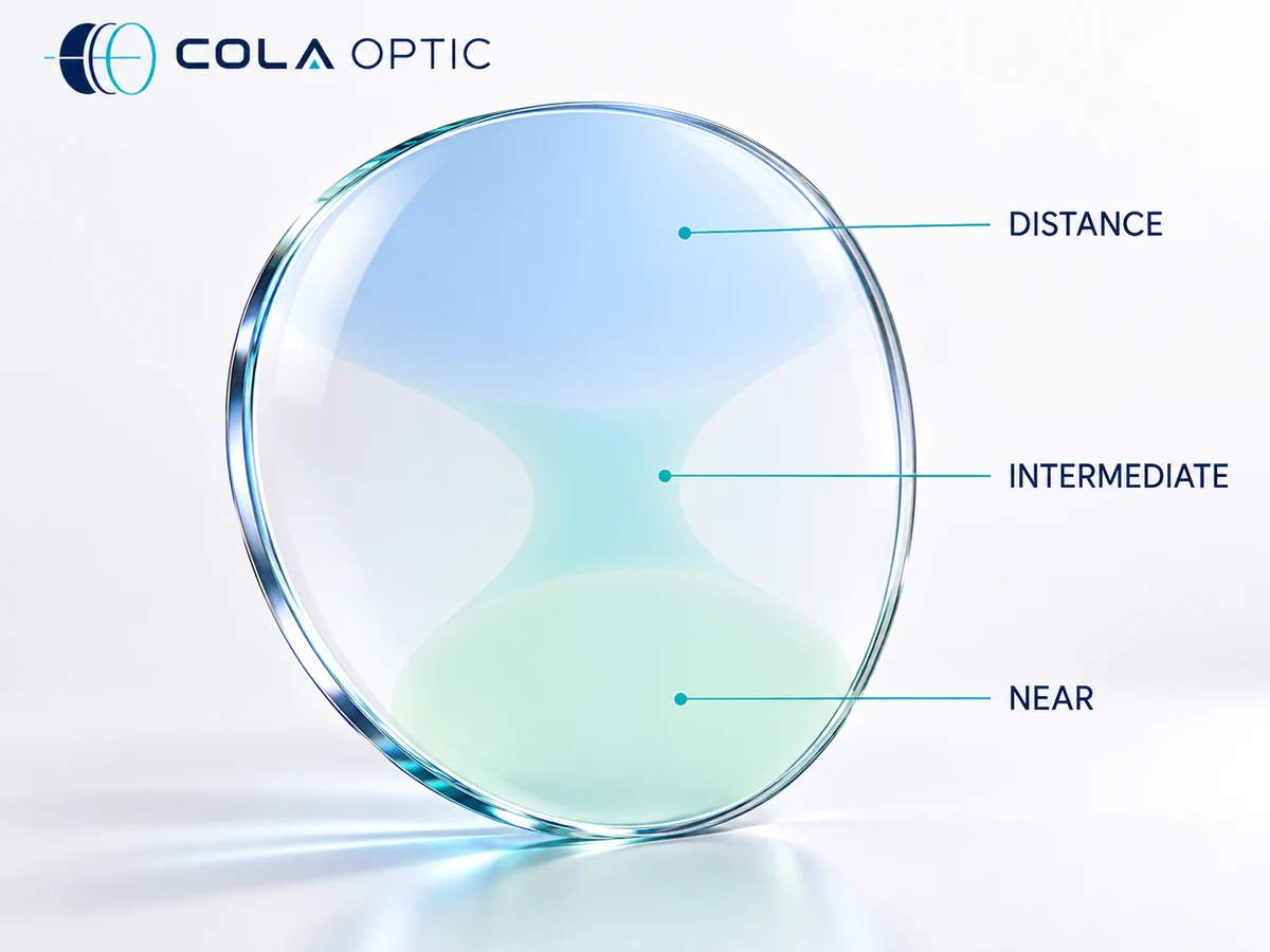 Progressive Lenses: Understand the three viewing regions